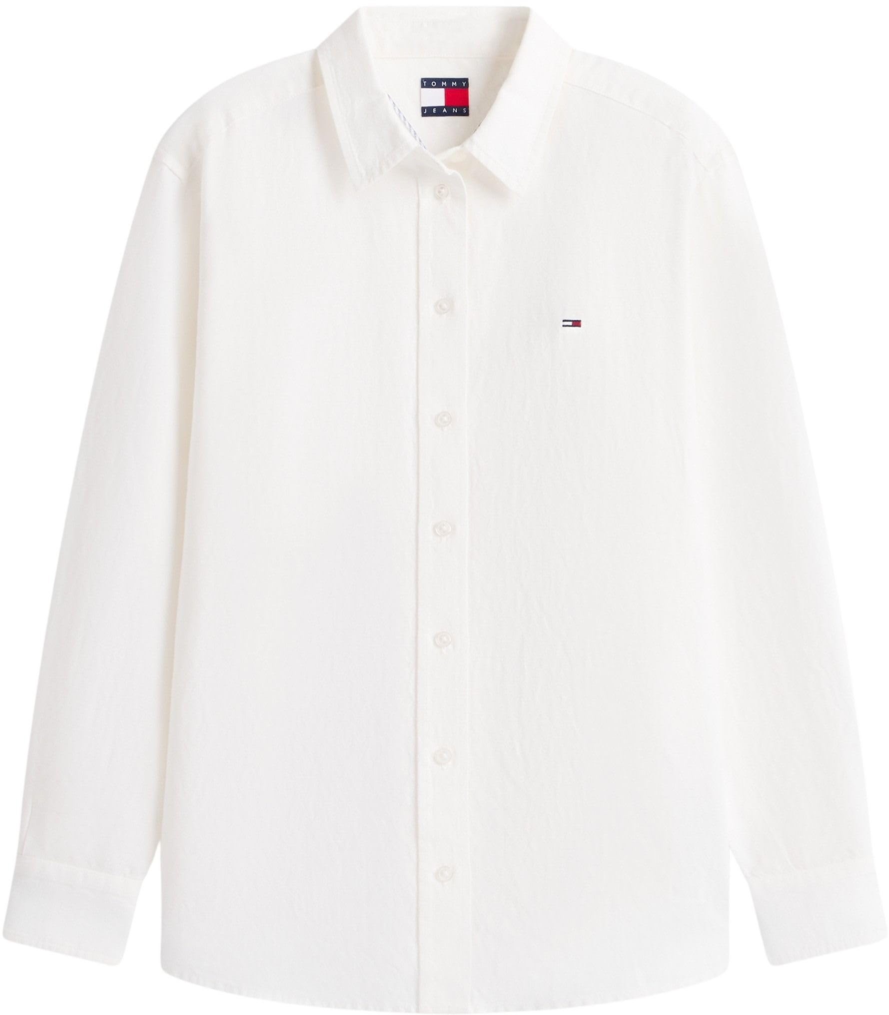 Tommy Jeans Tjw RLX Linen Shirt Dw0dw20292 Camisa L/S Mujer (Pack de 1)