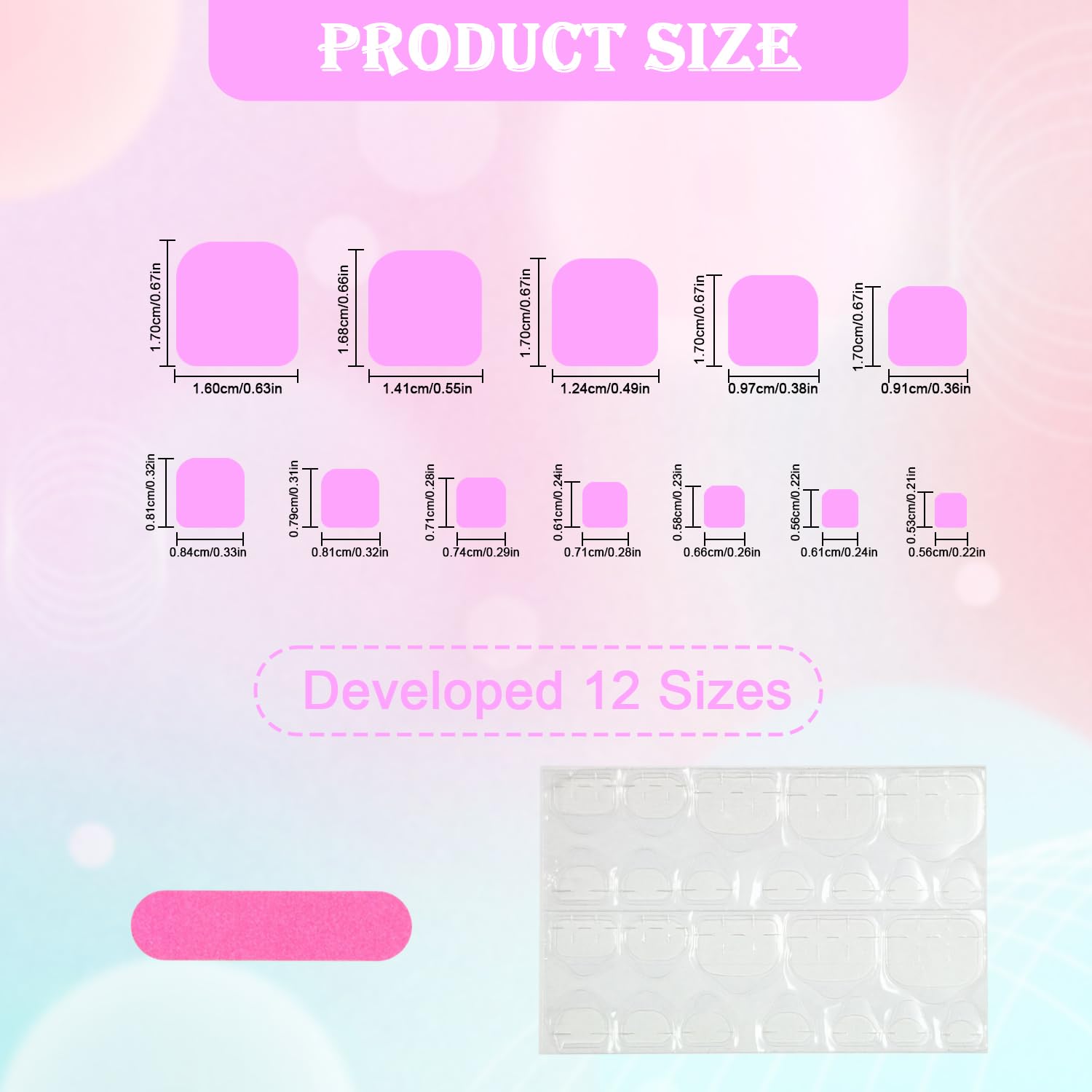 24 Pcs DIY French Tip Toe Nails - Image 2