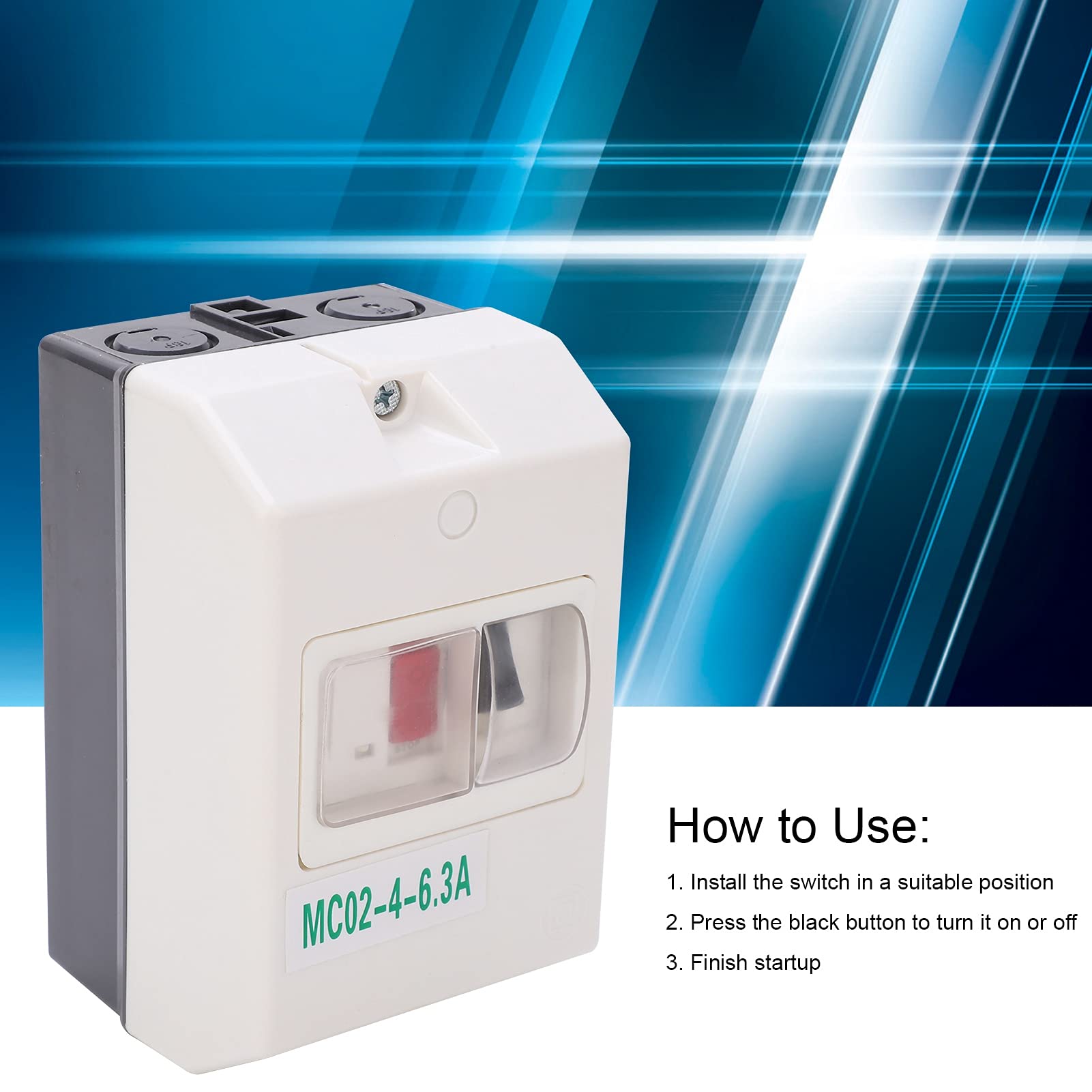 SaDity Interruptor de protección de Arranque, 220V 380V, Arranque de Repuesto, ABS, Resistente al Agua IP55, interruptores de luz de Pared