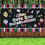 Einschulung Girlande Banner Deko, Einschulung Schule Schuleinführung Schulanfang Deko Alles Gute Zum Schulanfang Girlande, Alles Gute Zum Schulanfang Banner, Schulkind Girlande Banner Deko