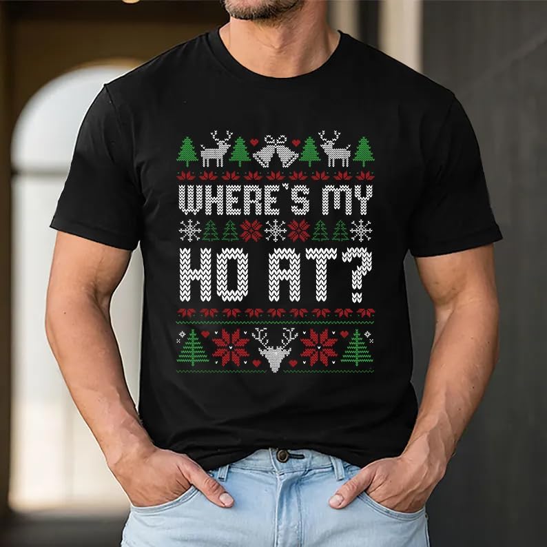 Christmas Couples Shirts His and Her Matching Christmas Shirt Family Xmas Pajamas Short Sleeve Tees Tops - Image 3