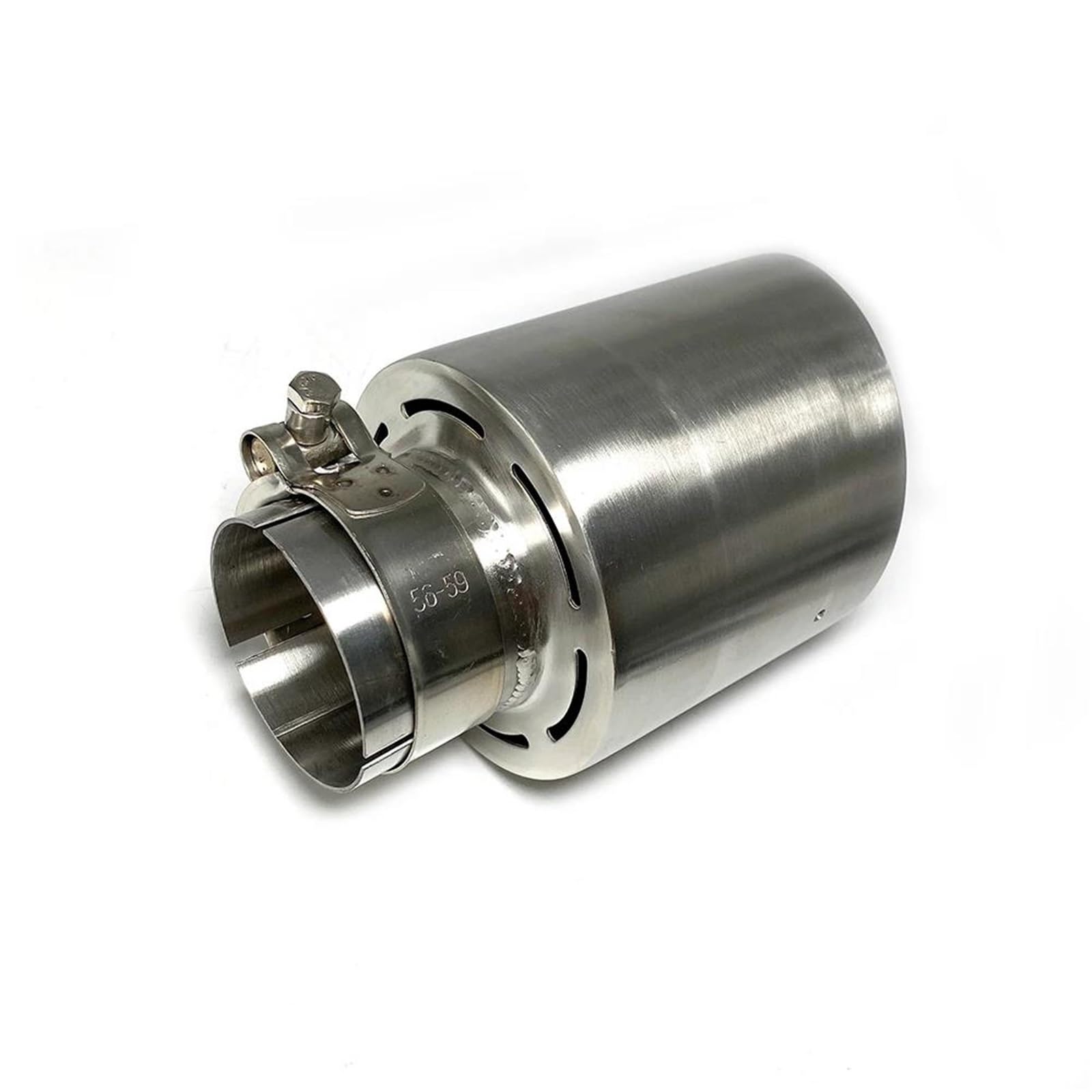 Terminale di Scarico Punta Scarico Per Marmitta In Acciaio Inox Opaco Universale Da 51/54/57/60 Mm Per Benz Turbo Fischio(54-101)