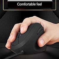 Vista 7 de Ratón ergonómico con cable, ratón vertical óptico con 3 ajustables 800/1200/1600, 6 botones USB ratón de computadora