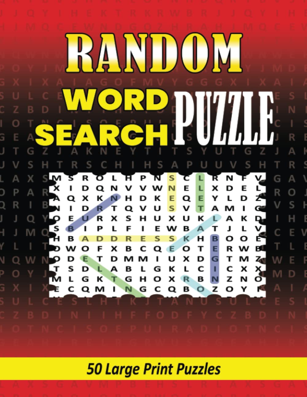 Random Word Search Puzzle: 50 puzzles Extra large Print random Word Search