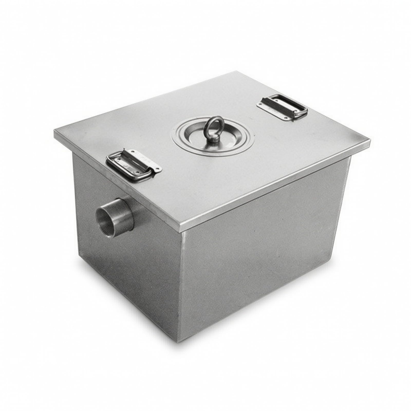 MERIGLARE Fettabscheider Küche Ölabscheider Abscheider Schlammfang Separator Edelstahl Metall Verstärkt Abgerundete Kanten Wartungsfreundlich mit, 400 330 280 Mm