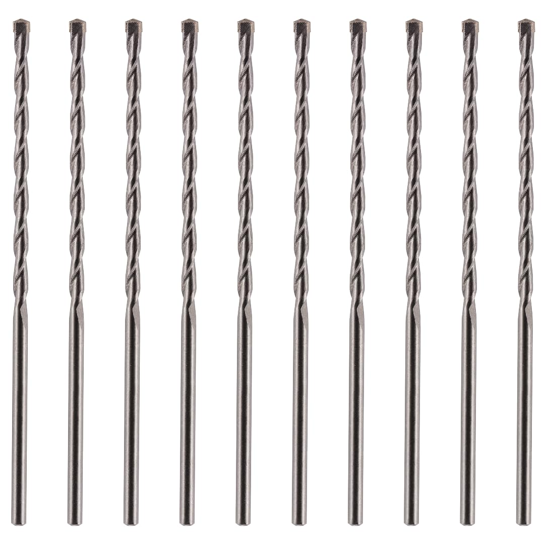 Rennie Tool - 10pcs 10mm x 150mm Long TCT Masonry Drill Bit Set
