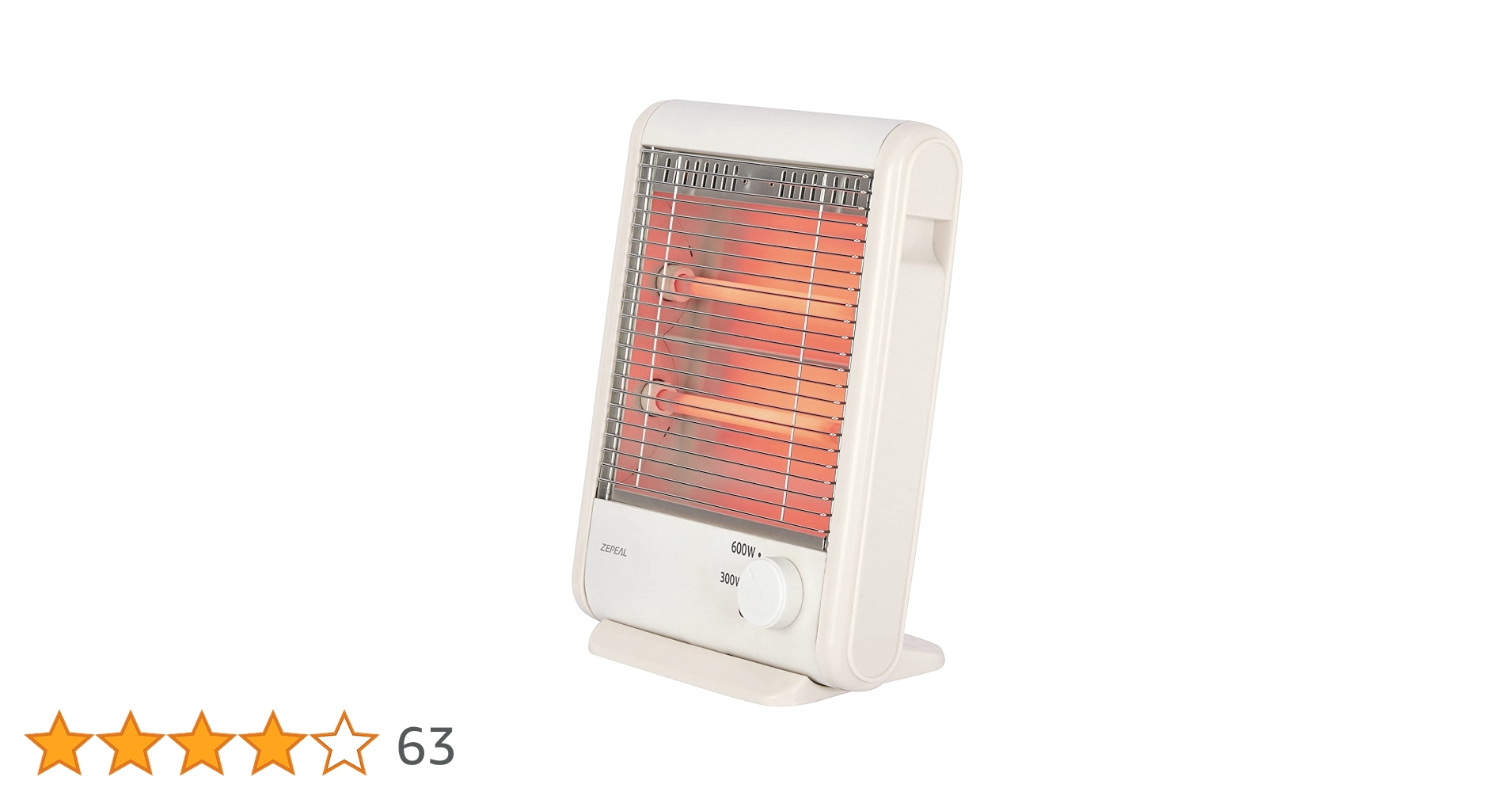 Amazon | ゼピール 600W電気ストーブ DS-C61M-WH ホワイト