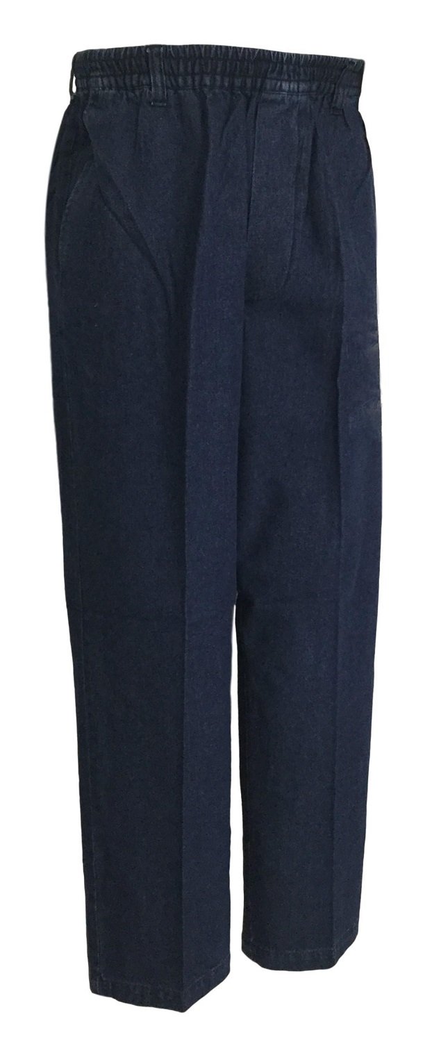 Benefit Wear Mens Full Elastic Waist Pants with Mock Fly