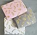 American Baby Company Heavenly Soft Chenille Fitted Contoured Changing Pad Cover, Sparkle Gold Feather on Solid White, for Boys and Girls, 35x17x5 Inch (Pack of 1)
