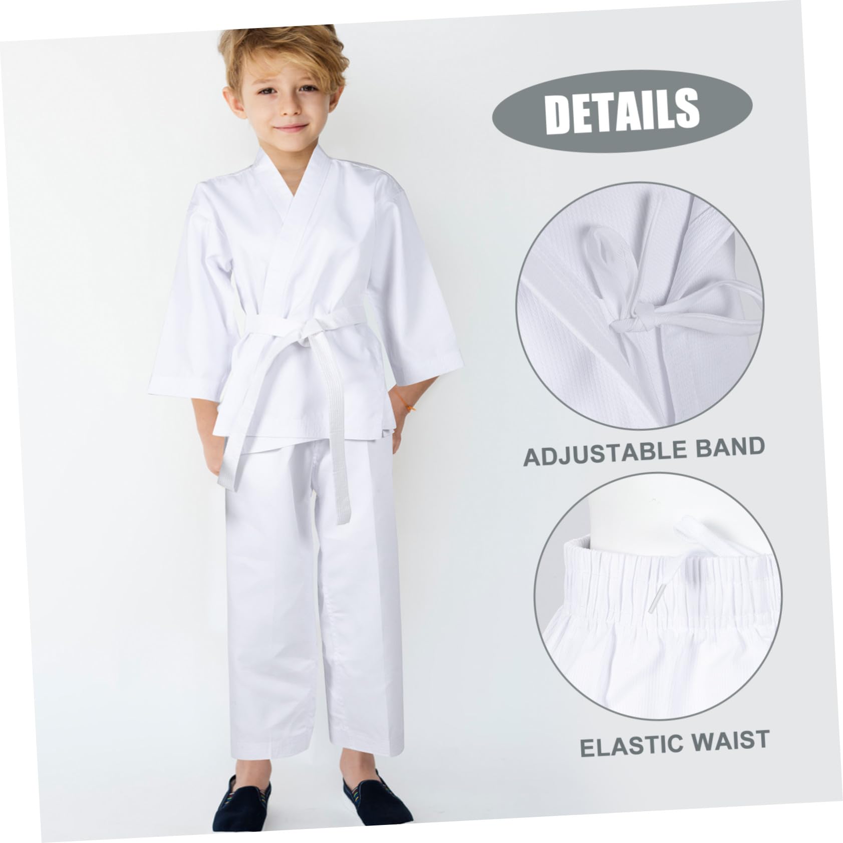 GALPADA Uniforme de Karate para Adultos Ropa de Entrenamiento Resistente al Desgaste Disfraz Deportivo para Adolescentes Cinturón Reutilizable y Portátil para Clases de Judo y Karate