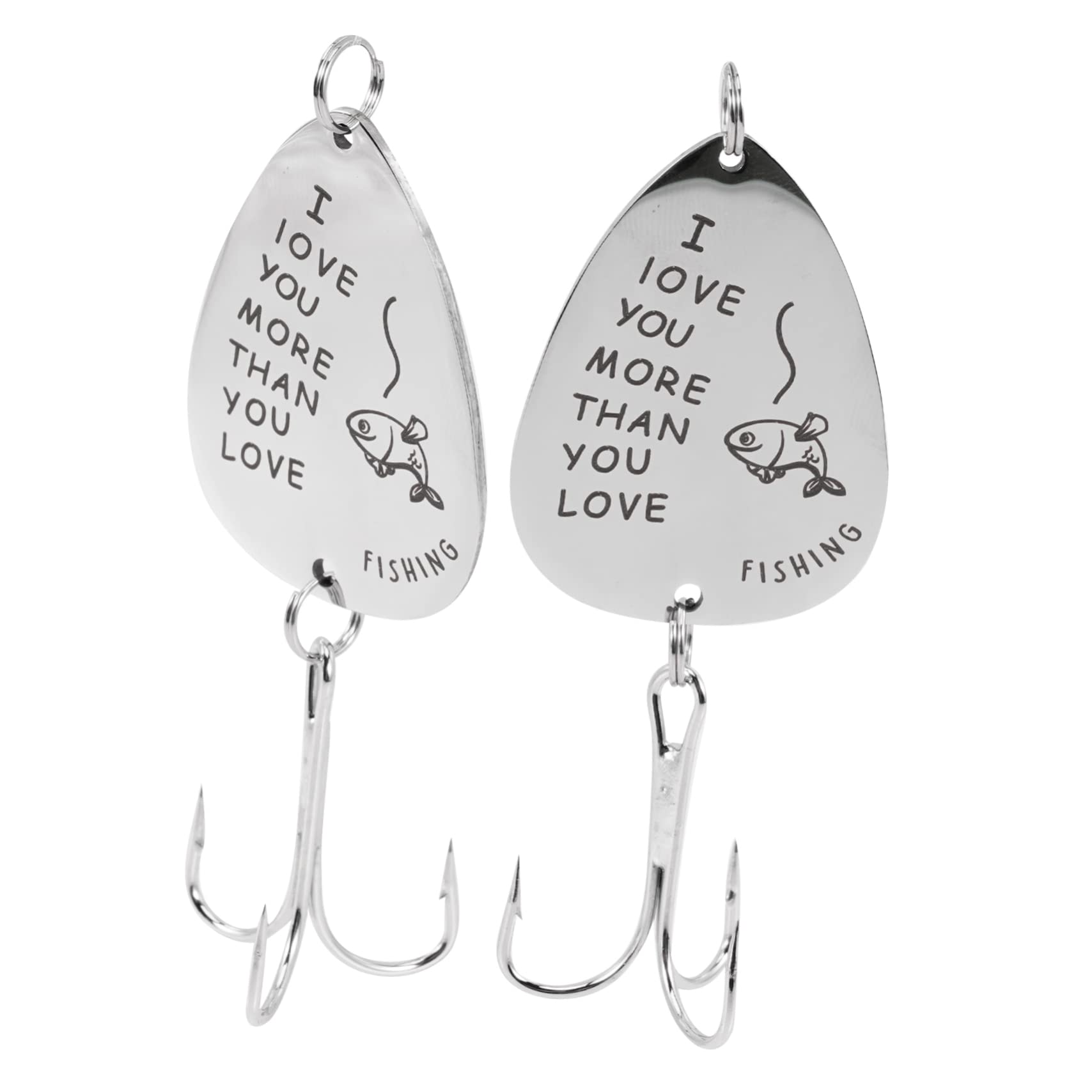 SUPVOX 8piezas Anzuelos De Pesca Decorativos De Inoxidable Multiuso y Portátiles para Viajes para Padres y Abuelos El Día del Padre y San Valentín