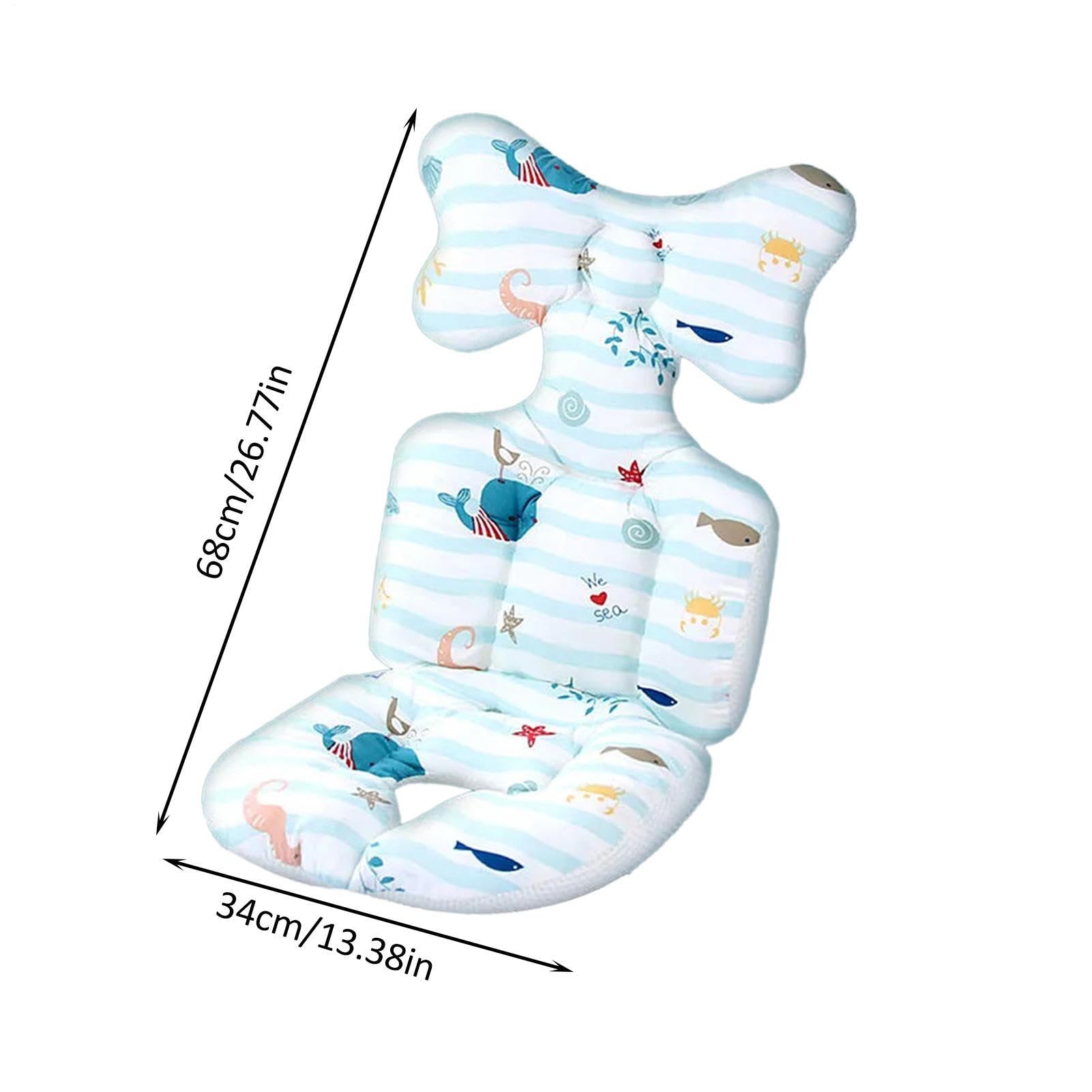 Inserto de asiento infantil - Funda para asiento de cochecito,Cojín de apoyo para la cabeza y el cuerpo del bebé suave y transpirable antideslizante para cochecitos