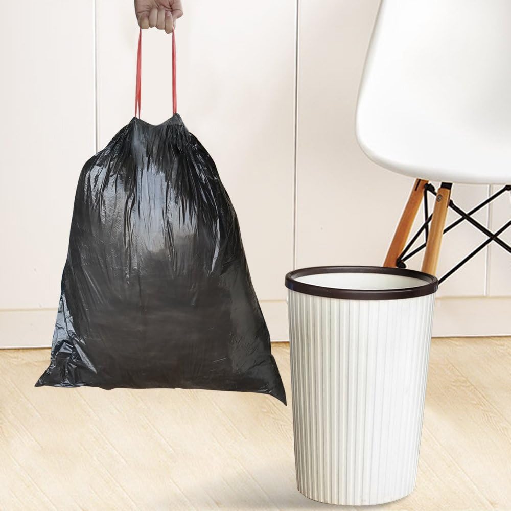 Teyyvn 3 Gallon Black Drawstring Trash Bags, 220 Counts
