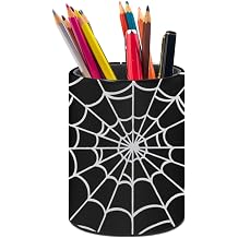 Spider Web Pen Holder Pencil Organizer Cute Pencil Cup Desk Decor Makeup Brush Holder PU Multifunctional Office Suppliesfor Home Classroom School