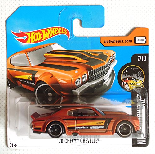 2017 Hot Wheels Nightburnerz '70 Chevy Chevelle Burnt Orange 212/365 (Short Card)