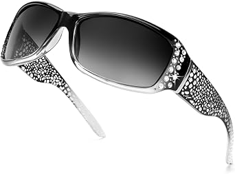 IGnaef Polarized Sunglasses for Women, Rhinestone Women Sunglasses UV400 Protection for Driving/Fishing/Shopping