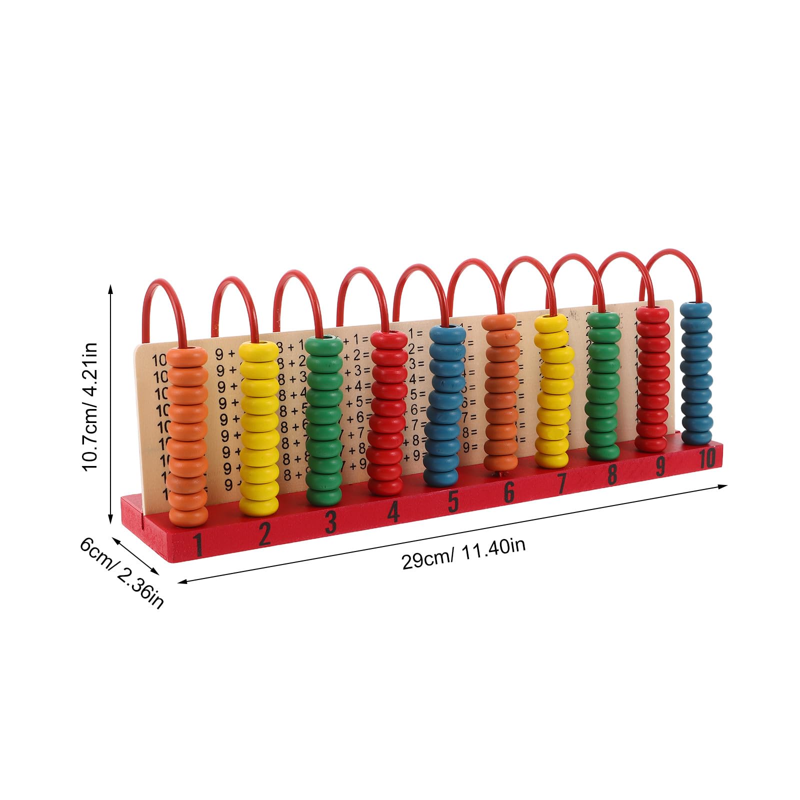 BESTonZON Ábaco de Cuentas de Madera: Ábaco de Cuentas de cálculo - Estante de conteo matemático y resta para práctica matemática básica y educación, Juguete para desarrollar el Cerebro.