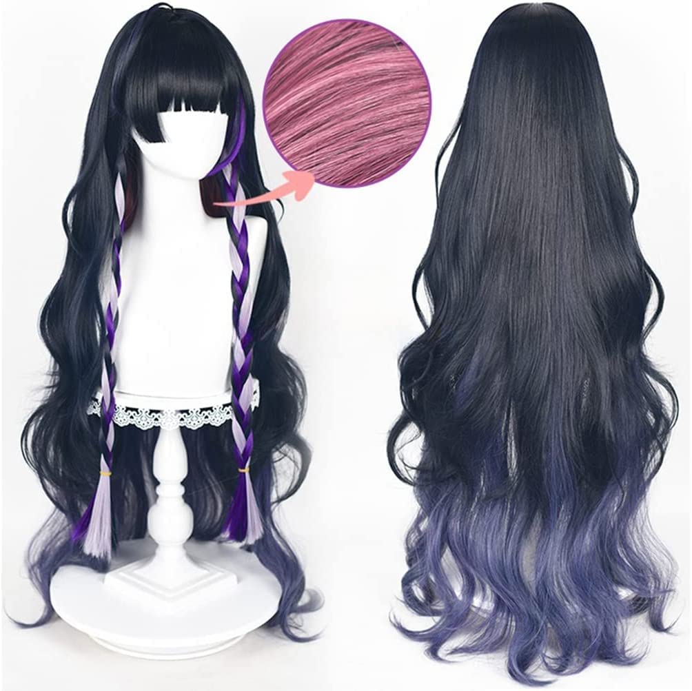 Amazon.co.jp: コスプレウィッグ 狂蘭 メロコ Meloco Kyoran 黒 紫 お