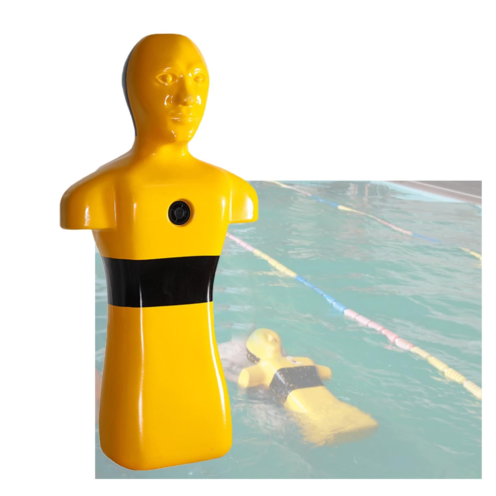 Wassertrainingsdummy für Ertrinken Prävention, schnelles Drainage-Design für Jugendliche und Erwachsene, Schwimmsicherheits-Übungshilfe für Rettungsfähigkeiten