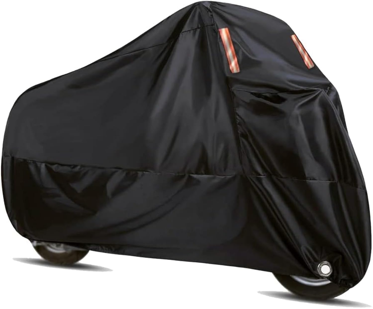 Retro Creations Motorcycle Cover 2XL: Durable 210D nylon, waterproof, dustproof, UV-resistant, with lock-holes for secure fit. Protects your bike from rain, dust, and sun damage.