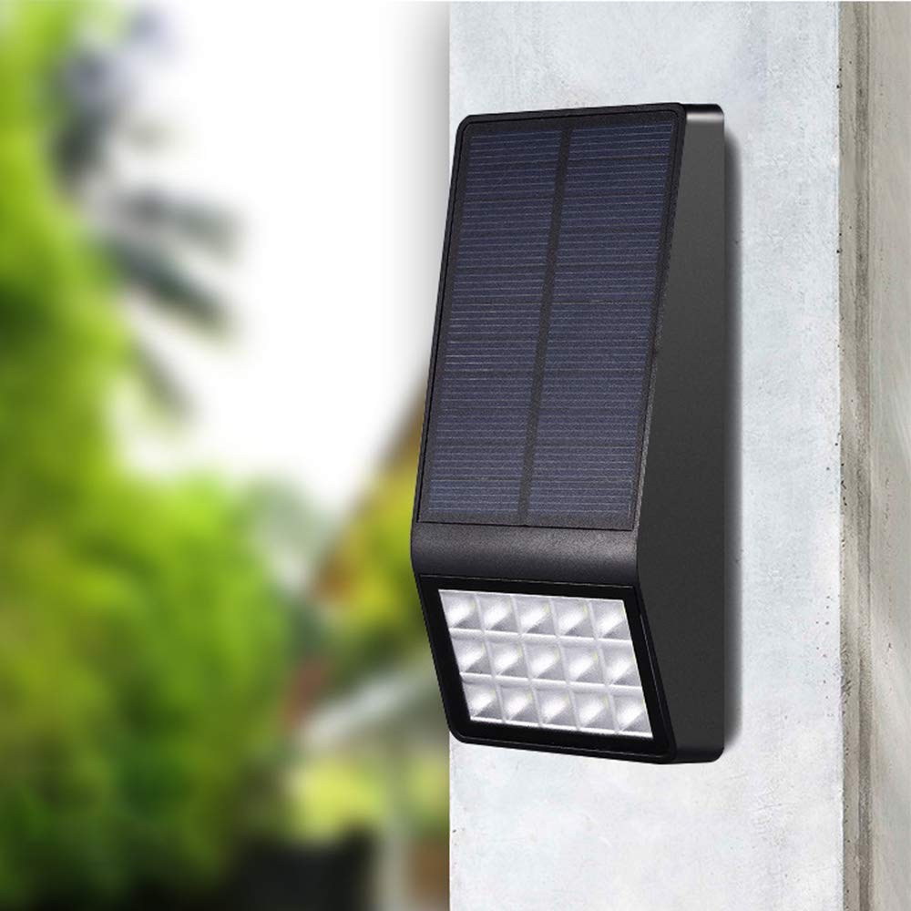 Solarna lampa zewnętrzna Led Solar Wall Light Wodoodporny Dekoracyjna lampa ogrodowa do ogrodzenia, garażu, drzwi 3 tryby Biały 1 opakowanie (biały 2 szt.)
