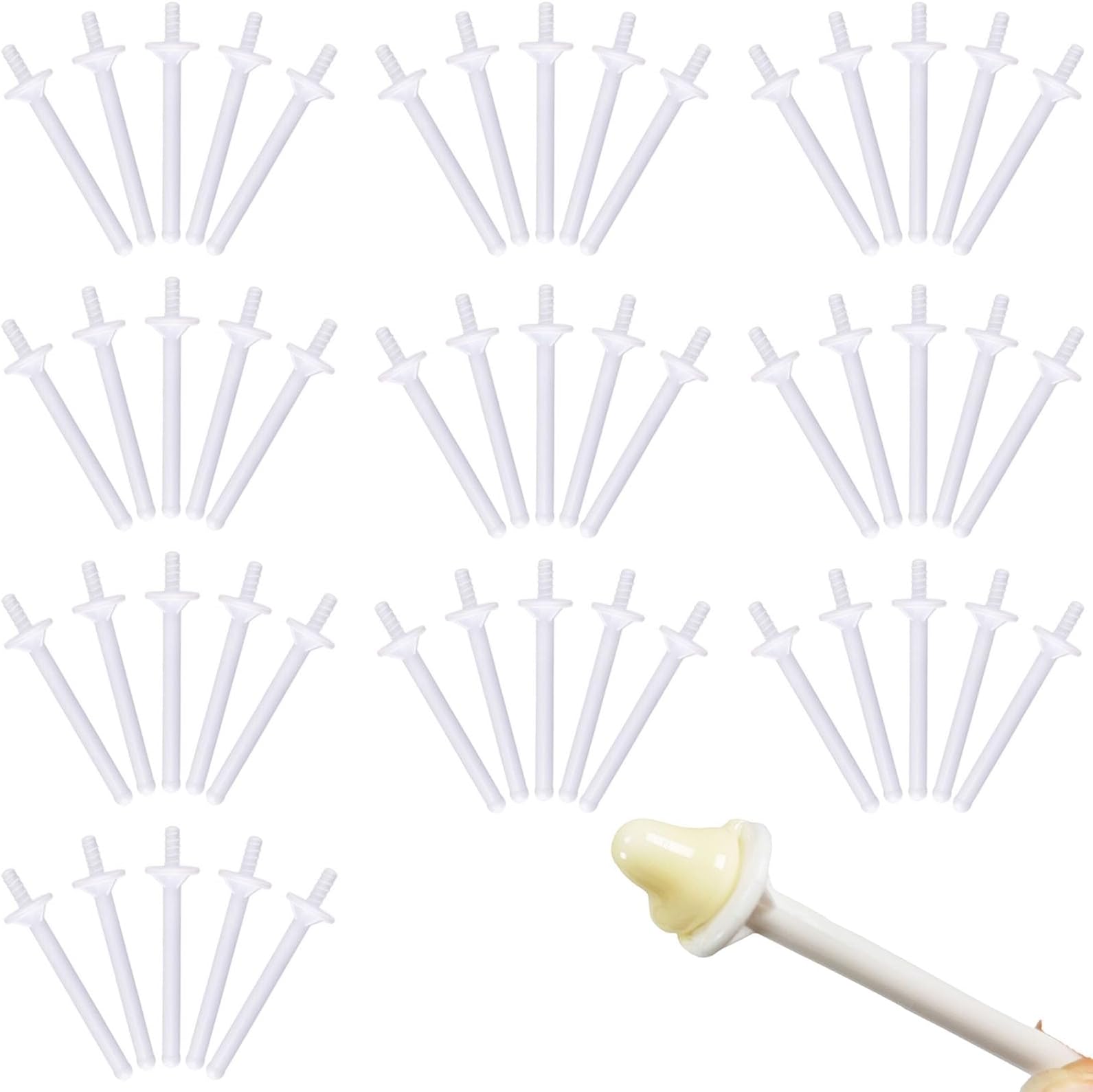 50pcs Nose Hair Wax Removal Stick Brazilian Wax for Men Women Nose Hair Removal Secondness Nose Hair Care Tool