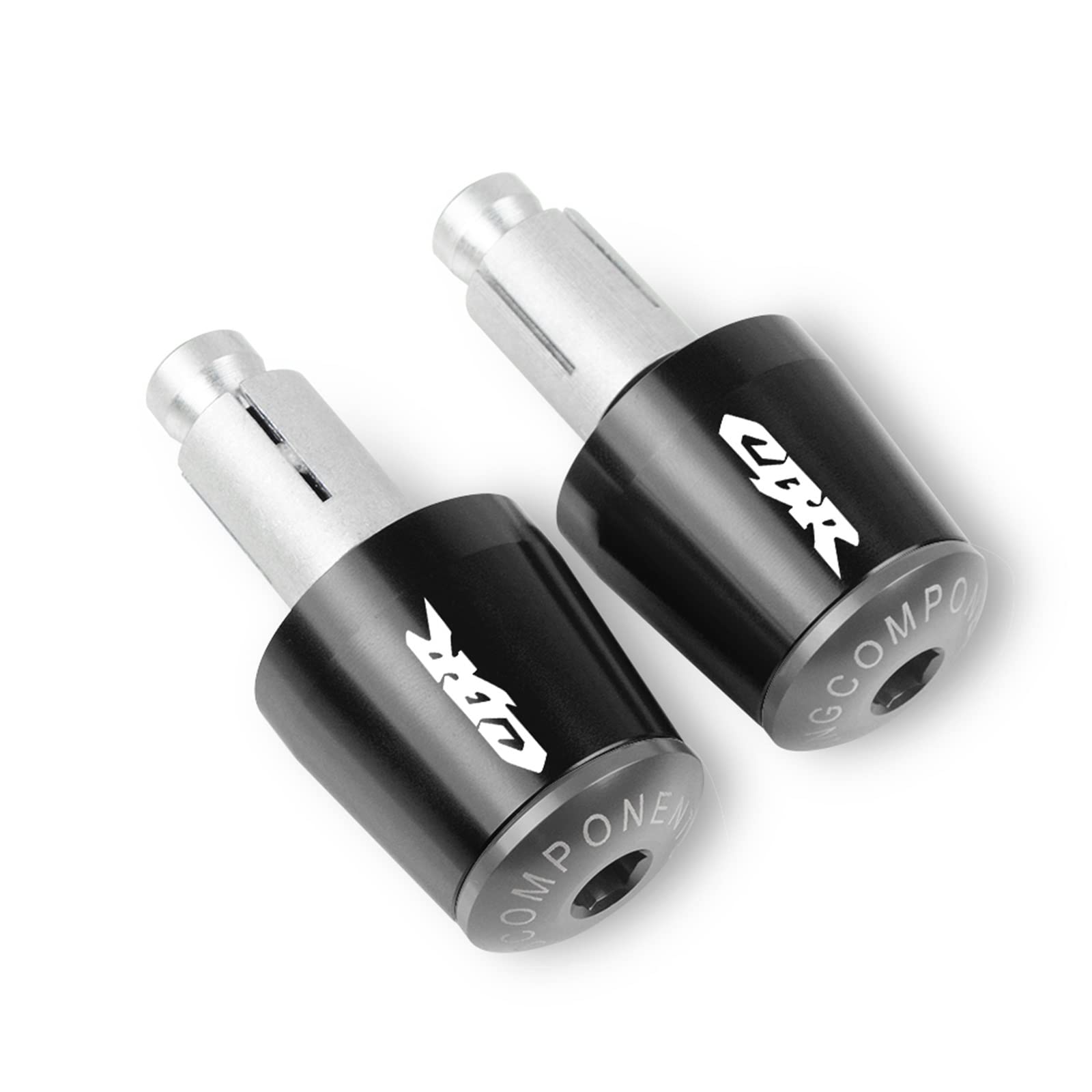 JOLAU For Honda HRC CBR CBR1000RR CBR650F CBR600RR CBR500R CBR300R CBR250R Motorcycle Handlebar Grips Handle Bar Cap End Plugs (Color : Gray)