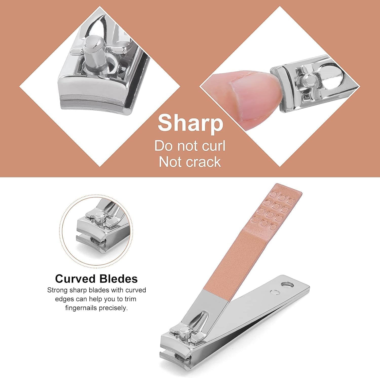 SKYBUCKET Manicure and Pedicure Nail Clippers Set, 18 in 1 Stainless Steel Professional Nail Scissors Grooming Kit with Leather Travel Case 3