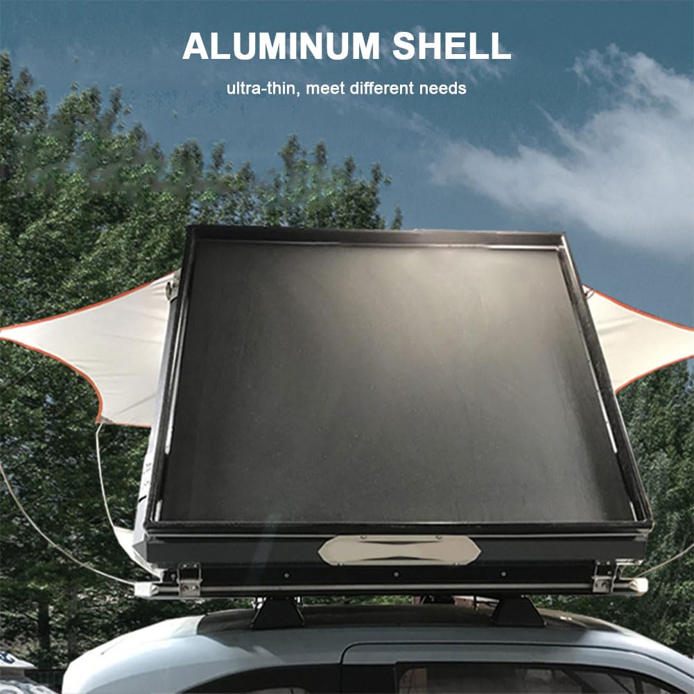 QUTBAG Tente de Toit de Voiture entièrement Automatique, Tente de Toit à Ouverture latérale avec échelle télescopique et Matelas, Tente de Camping en Plein air 3s Ouverture Rapide pour 2-3 Personnes