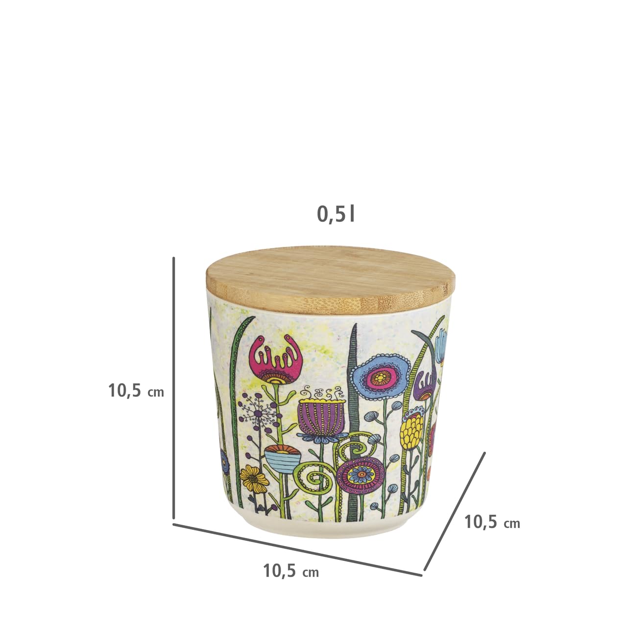WENKO Barattoli [coperchio in bambù] Set di 3 contenitori da cucina – contenitori ermetici – Barattolo per caffè organizzazione cucina