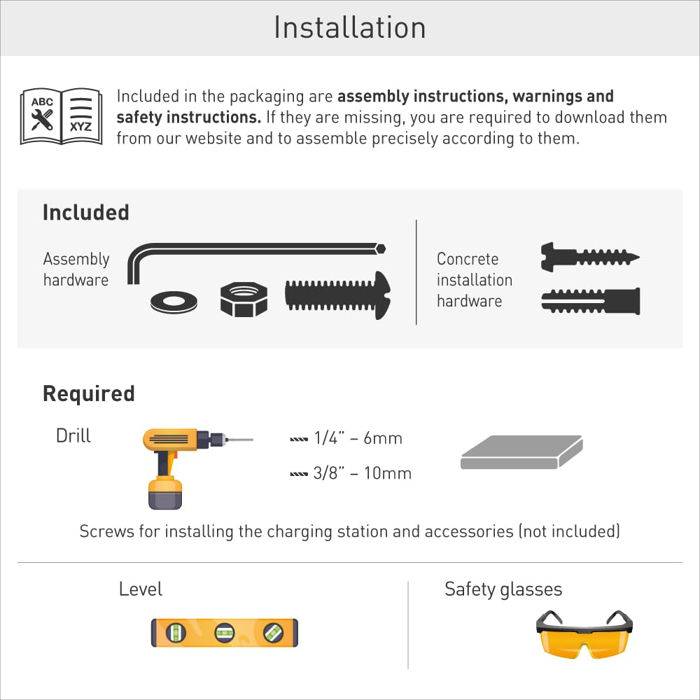Barkan Cable de carga protector de 48 pulgadas para vehículos eléctricos, para cargadores de nivel 1 y 2, revestimiento de zinc resistente a la intemperie para interiores y exteriores, para cable de