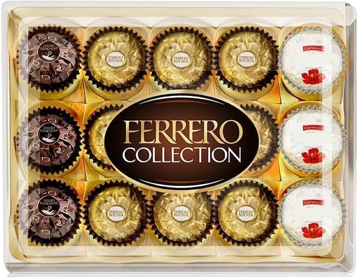 Ferero Rocher Collection Chocolate Pralines Gift Box 15 Pieces 172g Perfect for any occasion