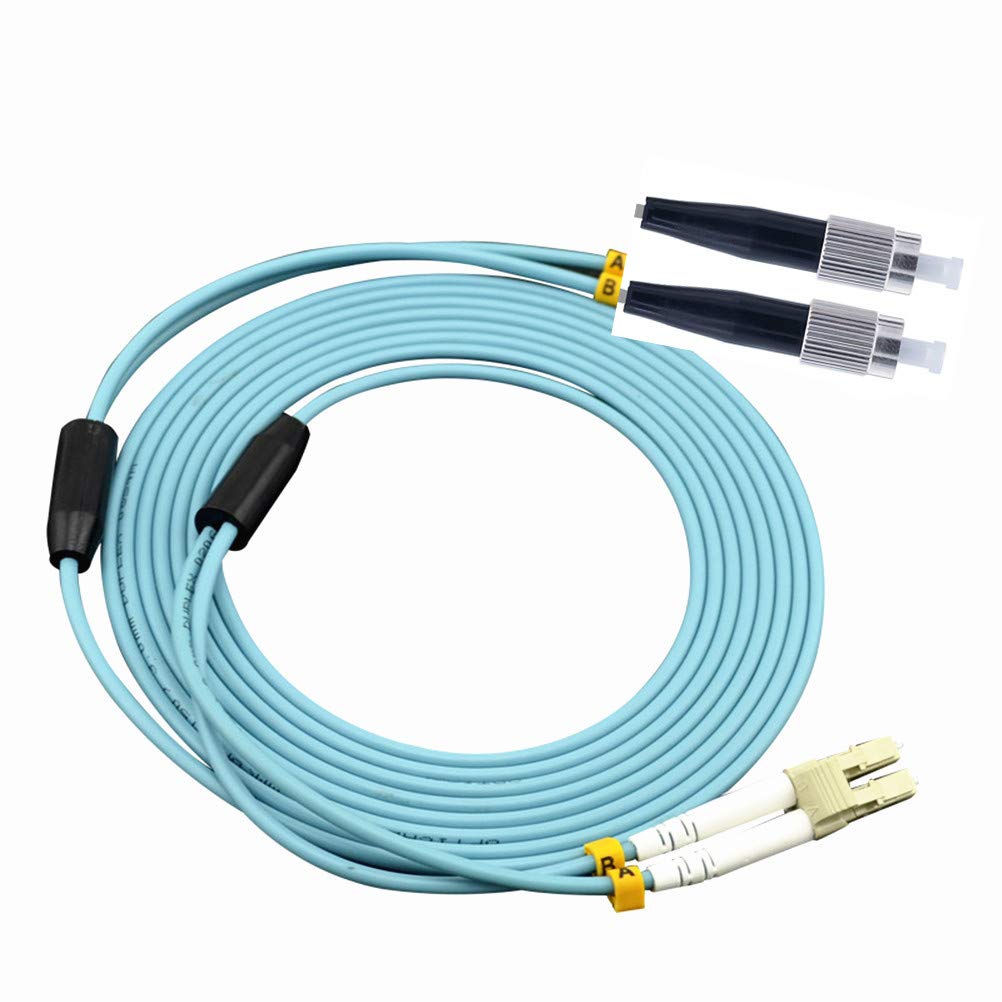 Stillshine. 10Gb OM3 Cavi a Fibra Ottica con Armatura in Acciaio Inossidabile, Fiber Optic Cable (50/125),Cavo Duplex multimodale (30 Metri,LC a FC)