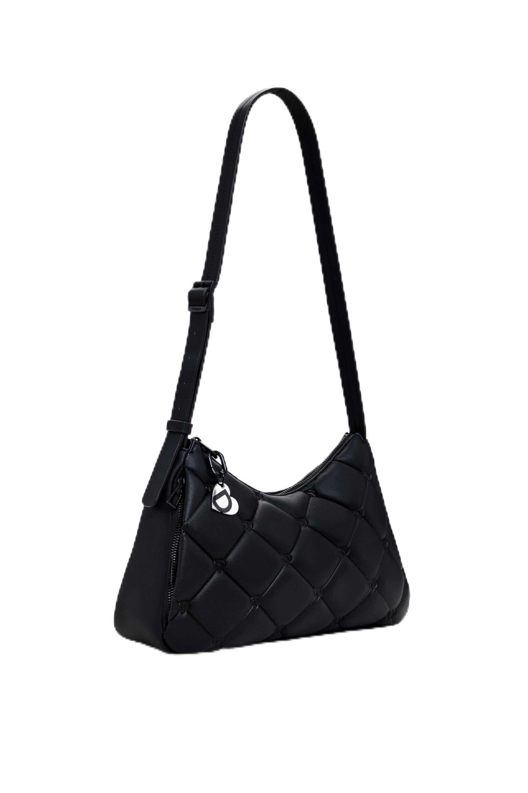 Desigual Women's Black Medium Quilted Effect Bag, Polyurethane, U