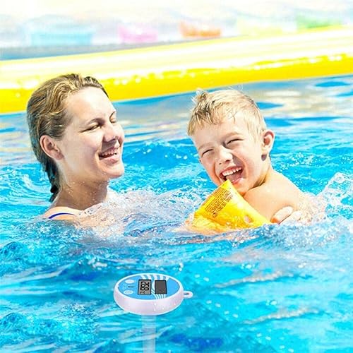 Miniatura 5 de Termómetro de piscina, termómetro flotante para piscina, termómetro de agua flotante, medidor de temperatura digital con energía solar para piscina,