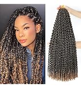 Passion Twist Hair 8 Packs Water Wave Crochet Hair 16 Strands/Pack Passion Twist Braiding Hair Fo...