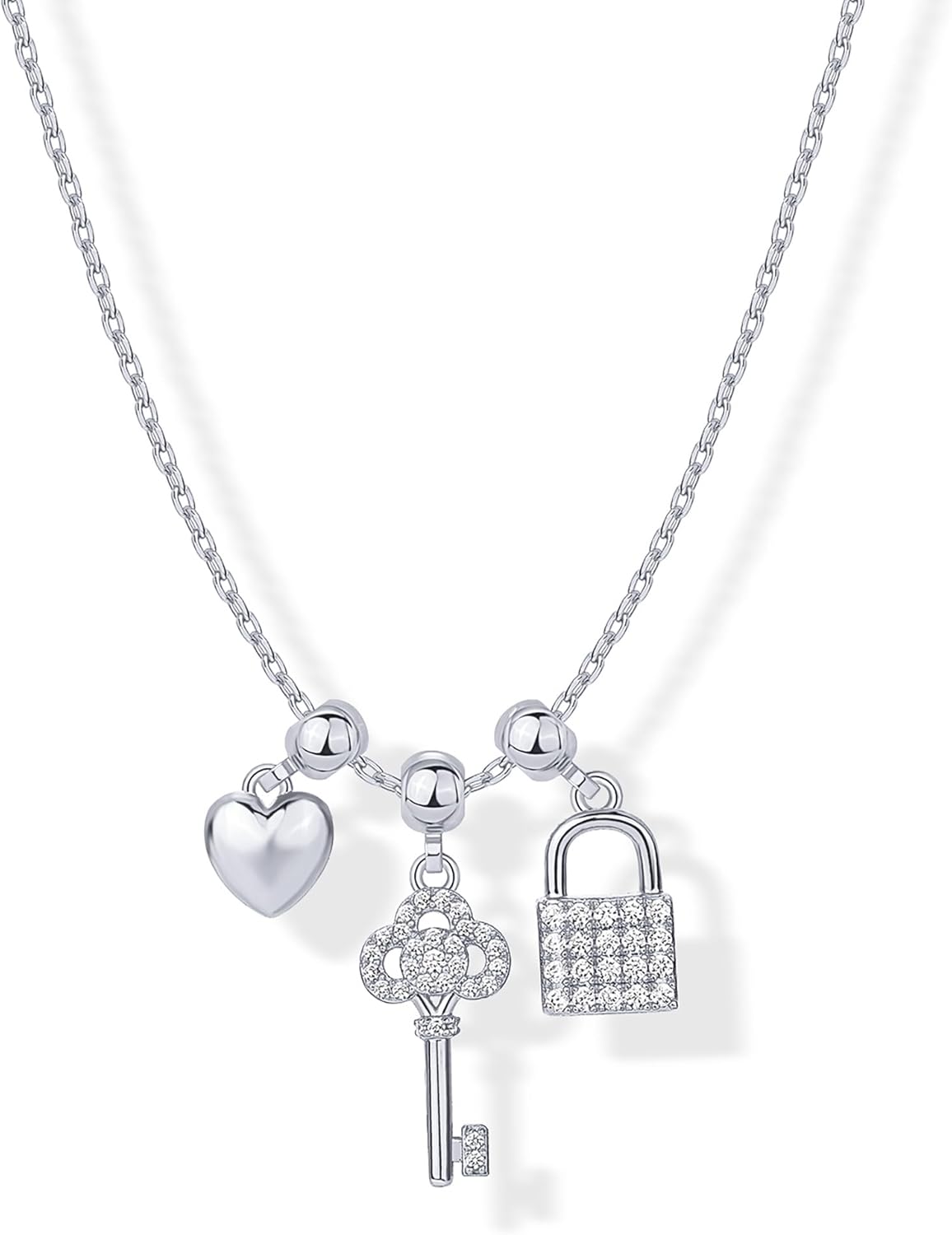 PAVOI 14K Gold Plated Dainty Necklace with Charms Set - Hypoallergenic Adjustable Chain Gold Charm Necklace for Women - Small Motif & Mantra 2 and 3-Pack Removable Pendants - Cute Jewelry Gifts