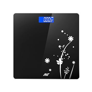ANT Flora Bud Digital Weighing Scale, Highly Accurate Digital Bathroom Body Scale, Precisely Measures Weight up to 180Kg LCD - image, photos