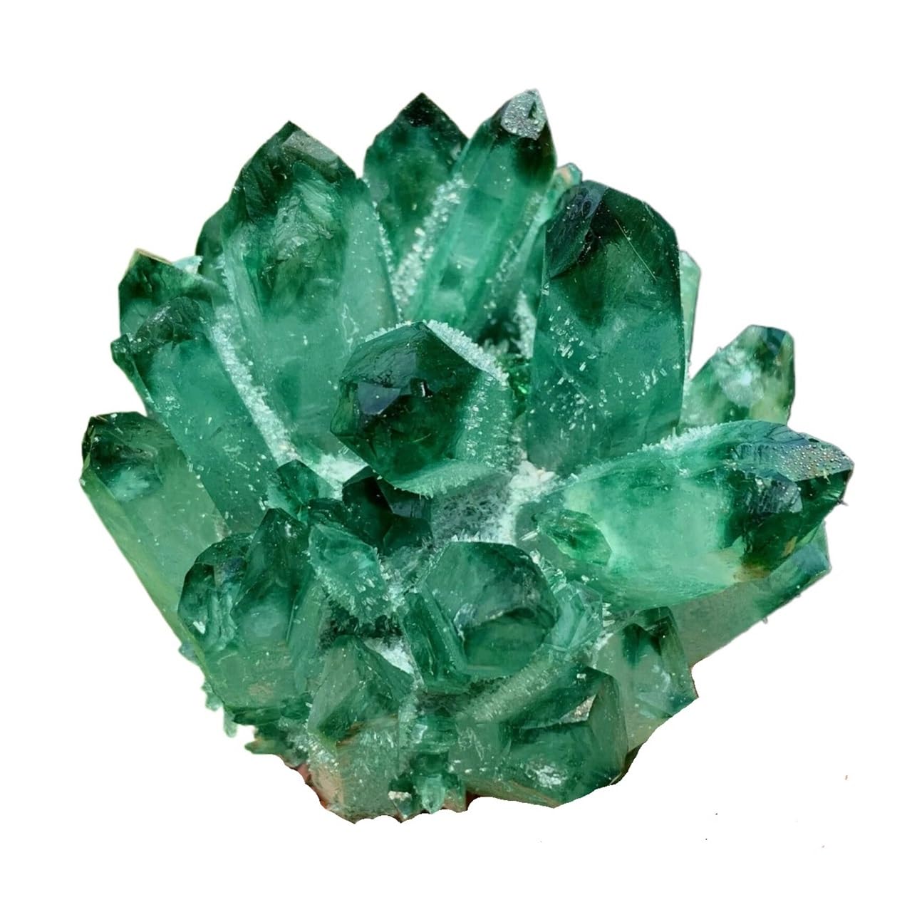 AARTERZZA 1pcs 200-300g Green Quartz Crystal Cluster