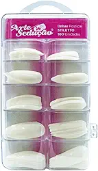 Unhas Postiças Stiletto, 100 Unidades, Arte Sedução