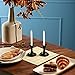 Rely+ Candlestick Holders Set of 2 Mini Stand Dinning Coffee Table Centerpiece Candle Holders Taper Candlesticks Holders Decor Home Easter Candle Holder for Mantel Wedding Party (Black)
