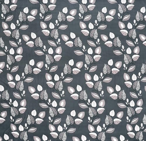 Image of RD TREND Premium Soft Cloud Cotton Floral Bedsheet for Double Bed | Size-90x90 Inches Queen Bedsheets with 2 Matching Pillow Covers (18x28 Inch) Charcoal Grey