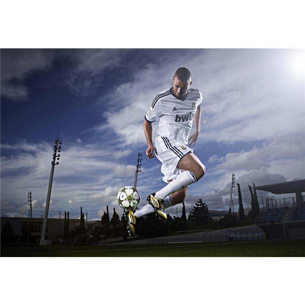 Karim Benzema Poster by Silk Printing # Size about (88cm x 60cm, 35inch x 24inch) # Unique Gift # 132026