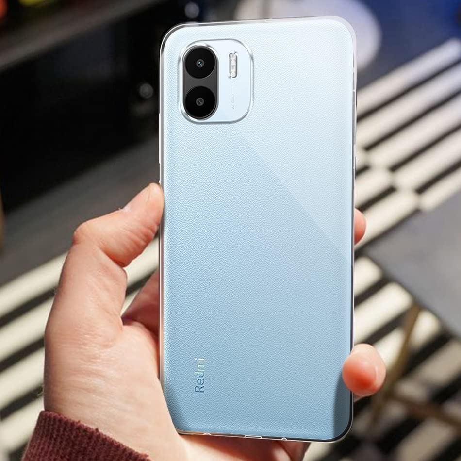 Image of REALCASE Silicone Back Cover Case, Scratch Resistant Protective Crystal Clear Transparent Shock Proof Back Cover Case for Redmi A1 / A2