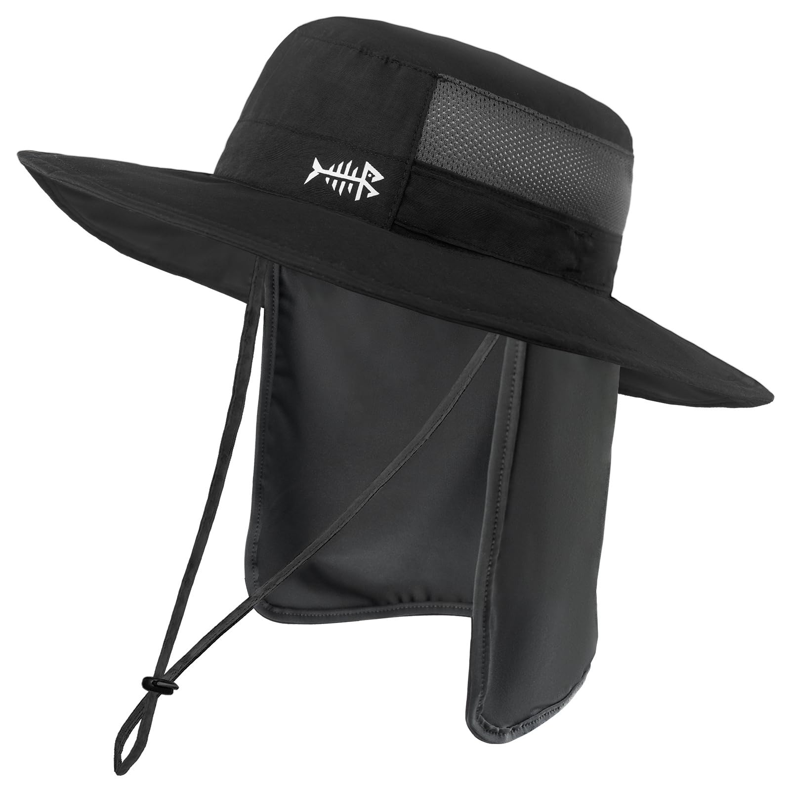 Bassdash UPF 50+ Sombrero de Pesca Solar Resistente al Agua con Solapa de Cuello Desmontable — view 24