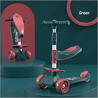 Scooters for Kids Scooters for Adults 3 Wheel Kick Scooter, Kick Scooter For Kids，Children's Scooter With Folding Seats 4 Level Adjustable Heights With Music Function Glowing Wheels，For Children Over