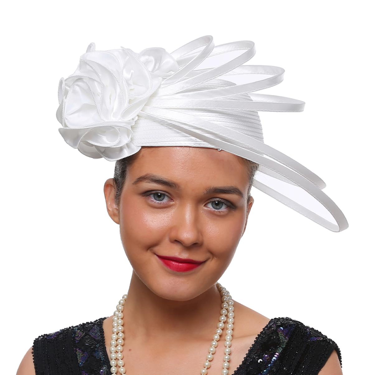 SHERCHPRY 2 sombreros de fiesta de cóctel para mujer, accesorios para el cabello, tocado de novia, decoración para el cabello, diadema