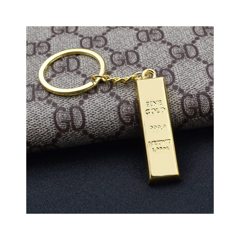 Amazon.co.jp: 金の延べ棒キーホルダー 1個 : ファッション