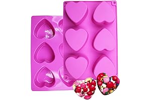 6 Holes Heart Shaped Silicone Mold For Chocolate Cake