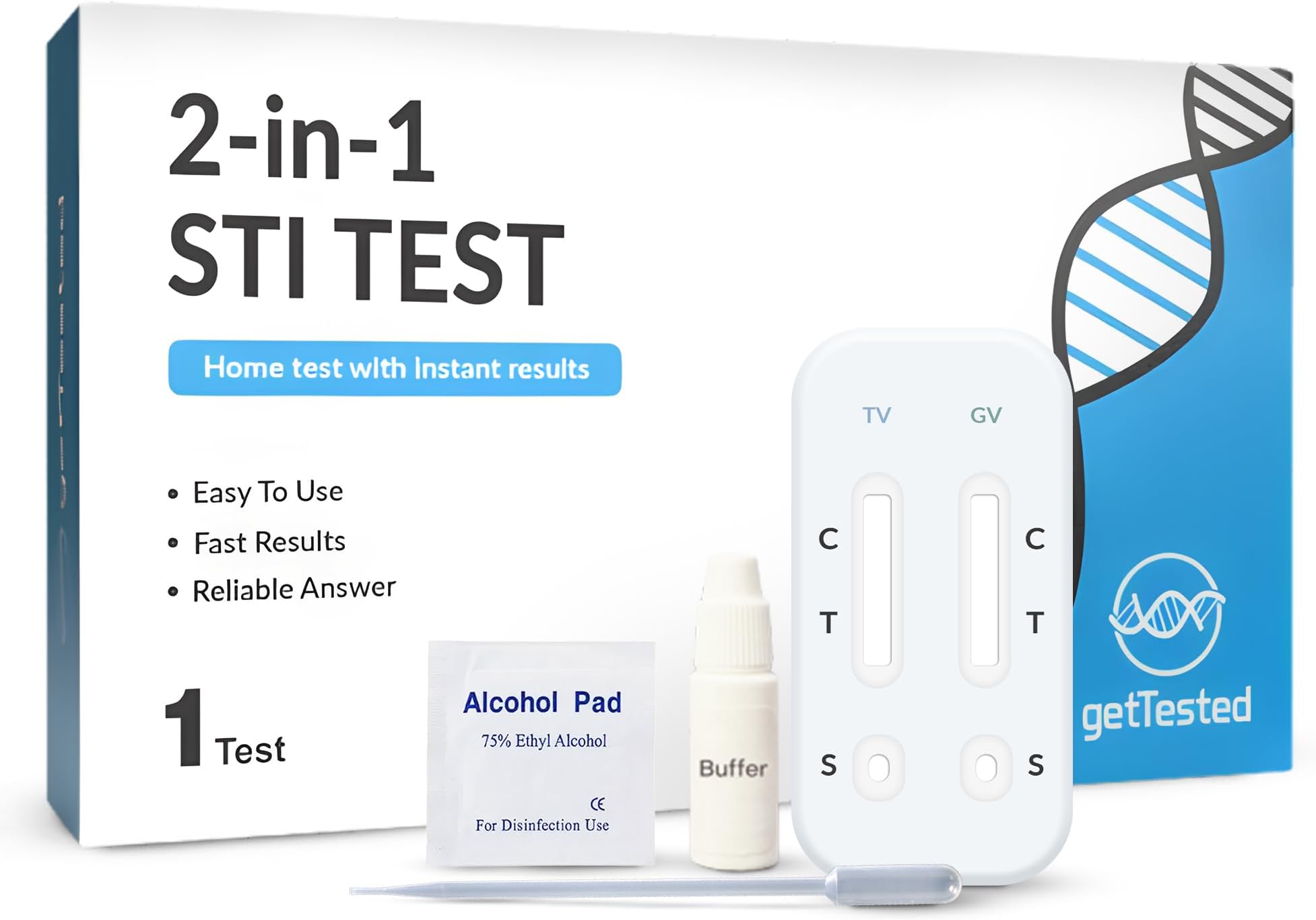 getTested GetTested 2-in1 Test Trichomonas/Gardnerella STI Test (1 Test)